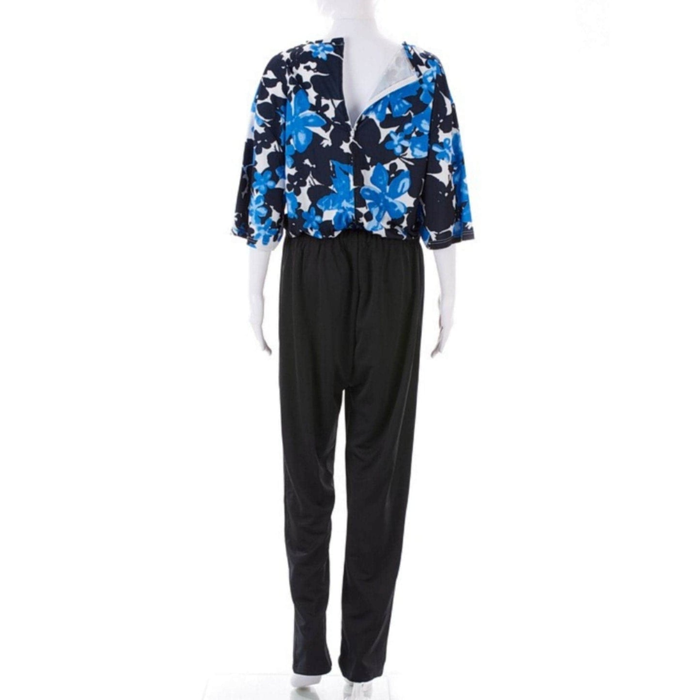 CC Women's Daisy Day Jumpsuit / Onesie - Blue Floral - Caring Clothing
