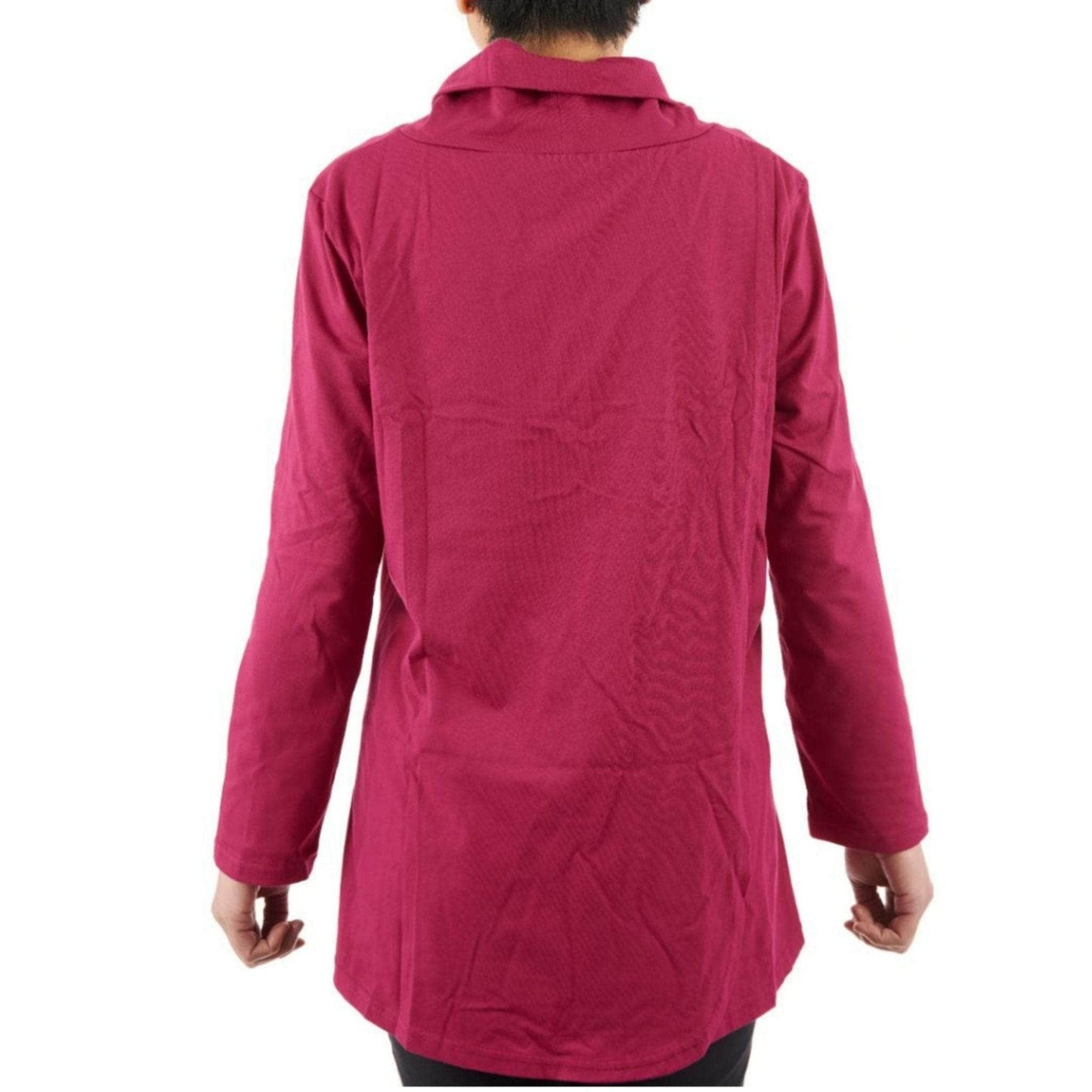 Women's Eliana Cowl Neck Top — Dark Rose - Caring Clothing