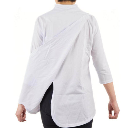CC Women's Elizabeth 3/4 Sleeve V-Neck Top - White - Caring Clothing