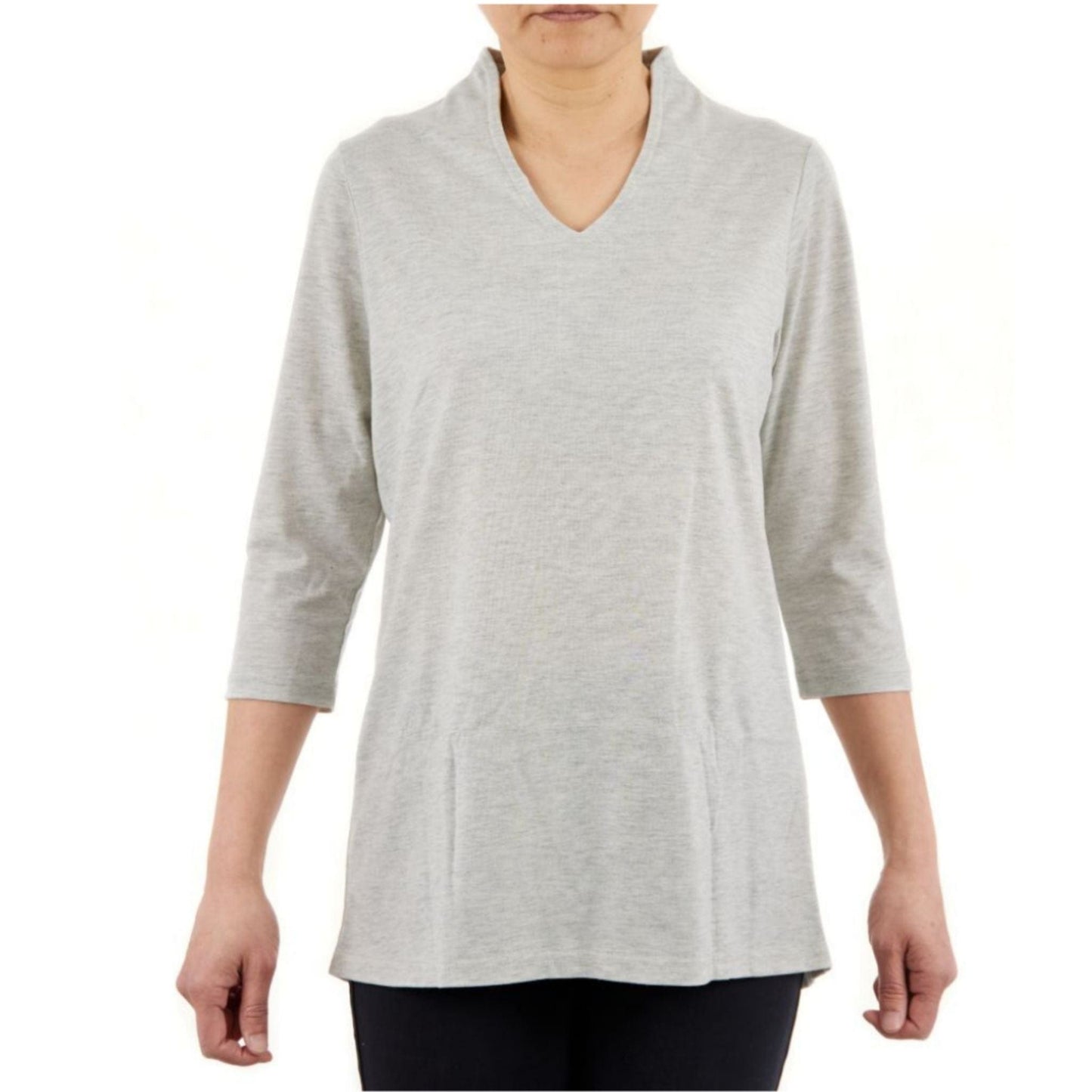 CC Women's Elizabeth 3/4 Sleeve V-Neck Top - Caring Clothing