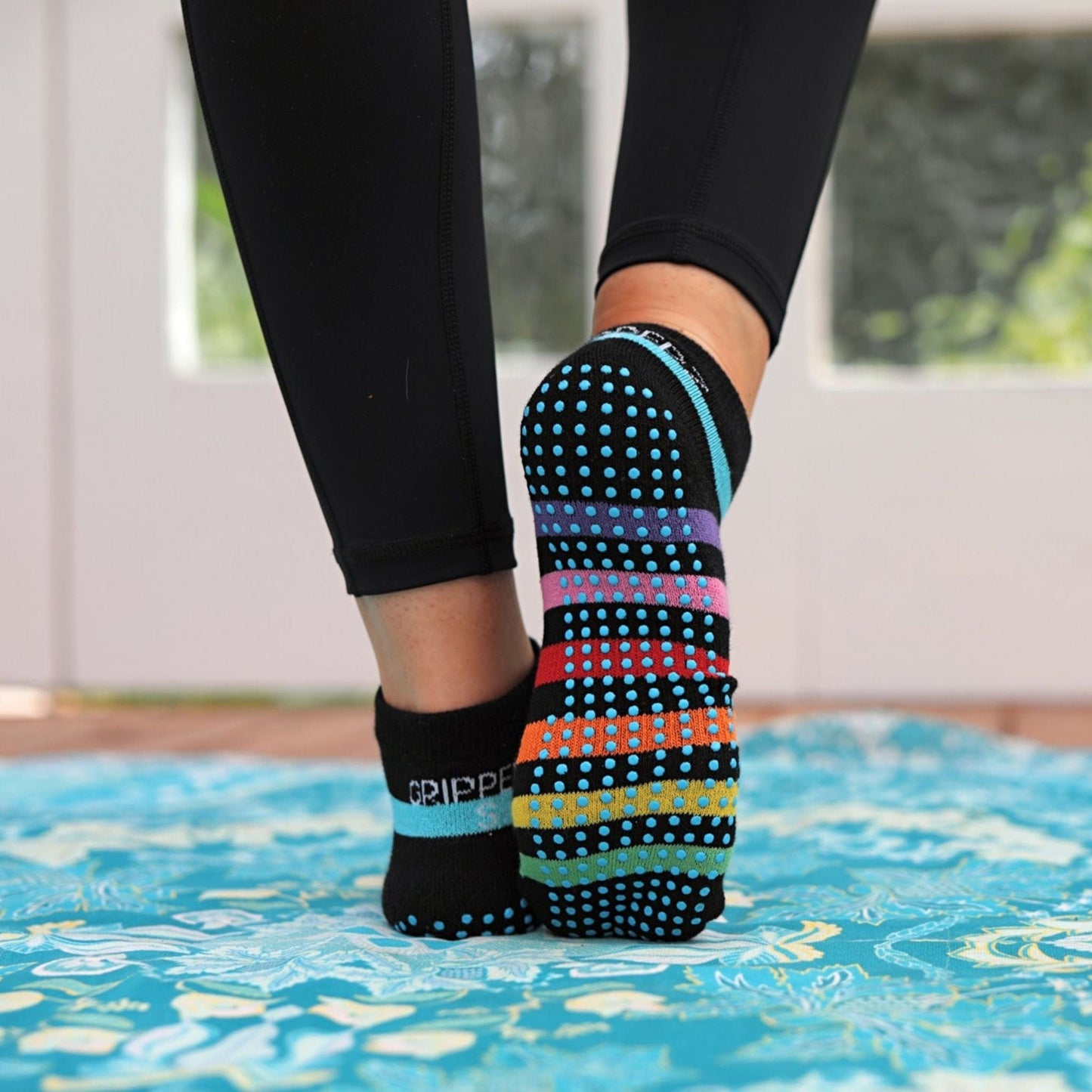 Gripperz Adult Grip Socks - Non Slip Active Ankle Socks - Caring Clothing