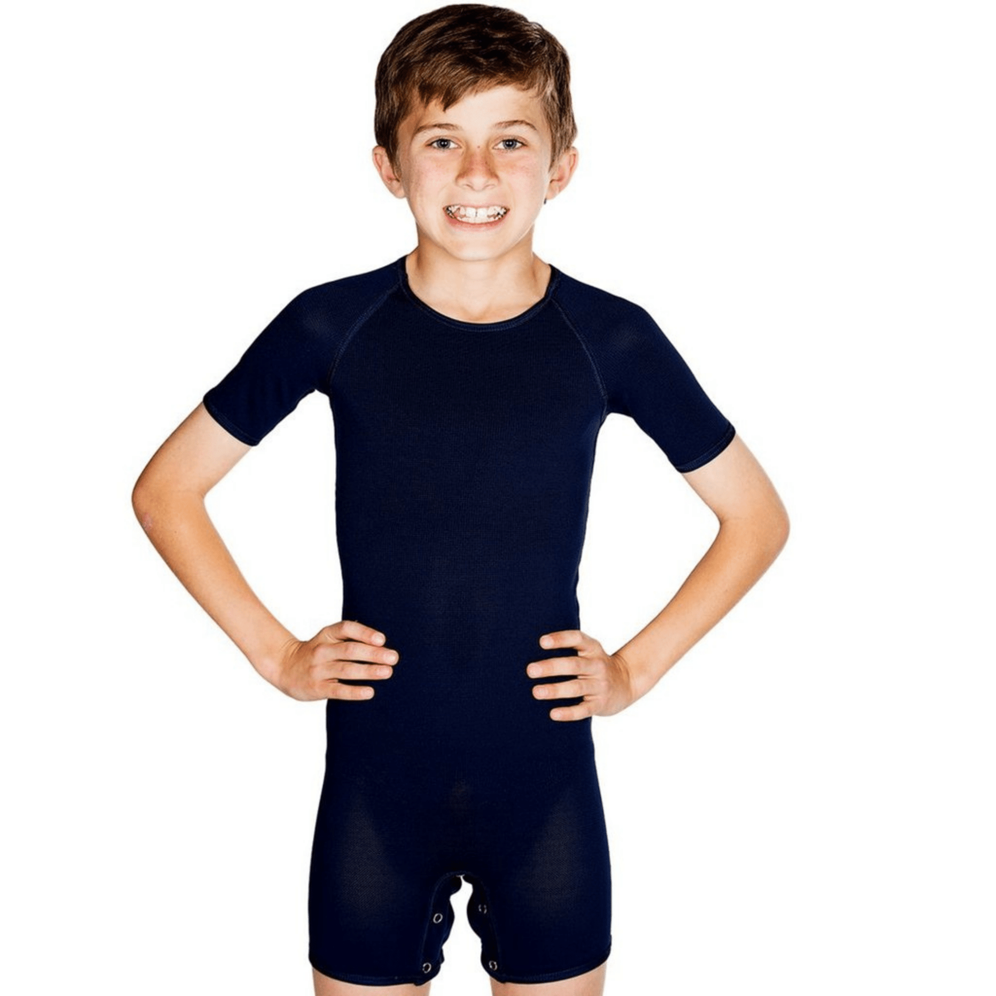 CALM CARE Kids Sensory Short Sleeve Bodysuit (Onesie)- Navy - Sale - Caring Clothing