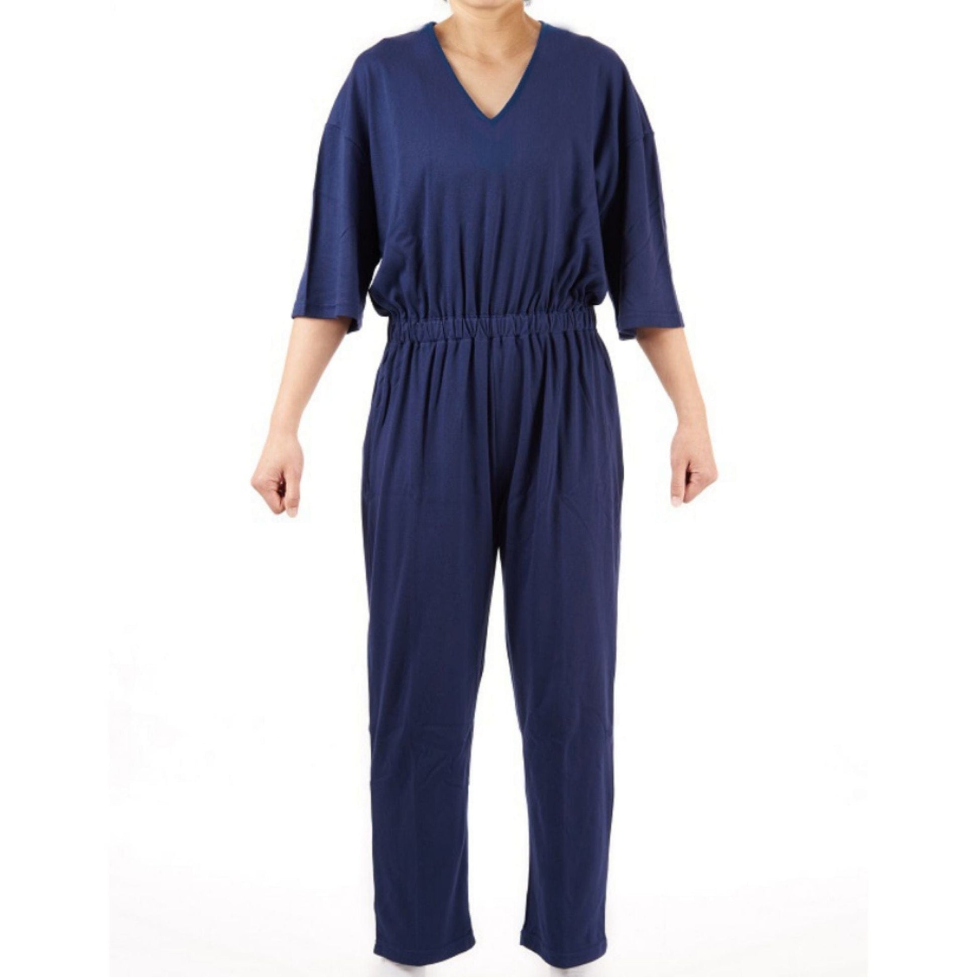 CC Men's Night Jumpsuit with Short Sleeve - Small Only left-Sale - Caring Clothing
