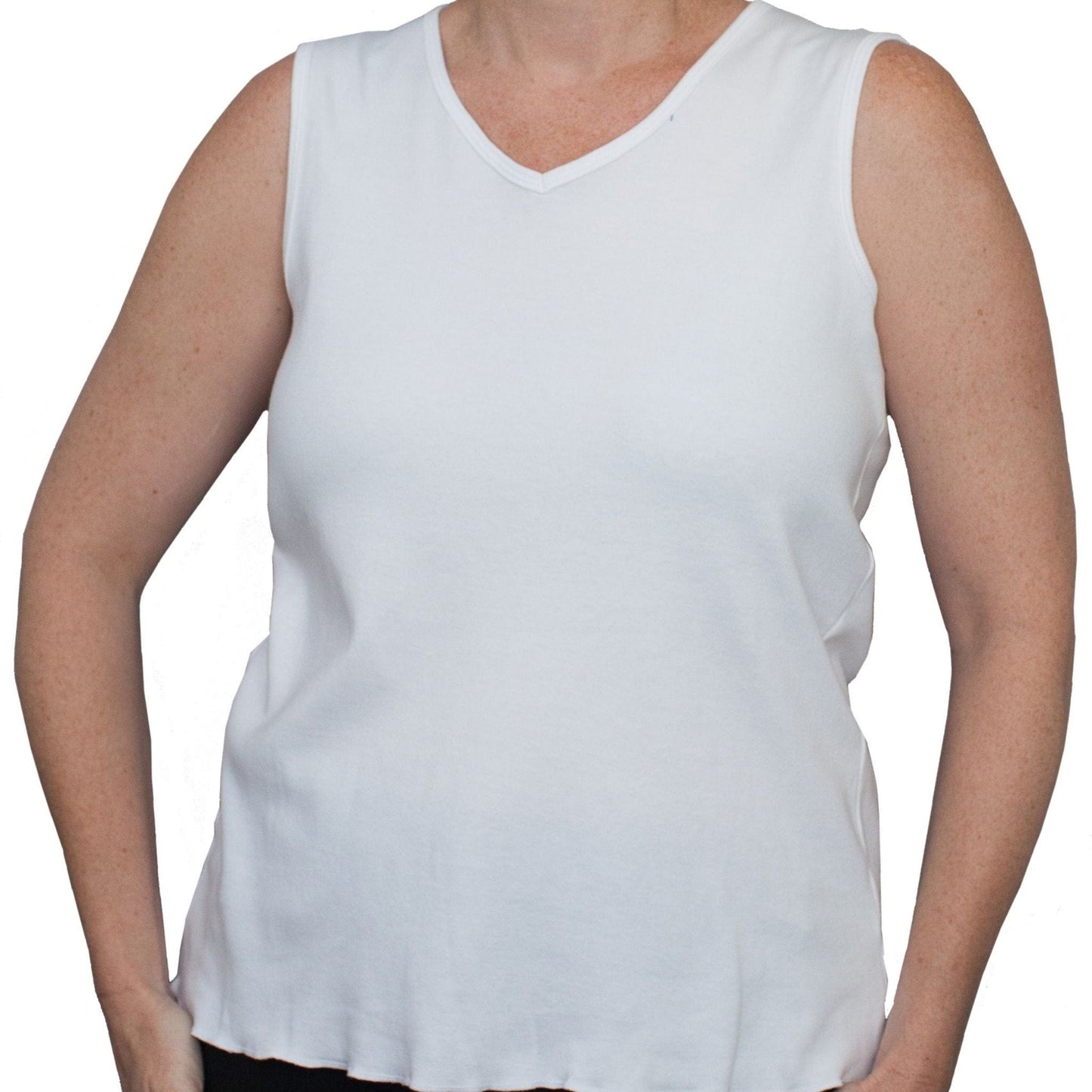 Sam V-Neck Adaptive Singlet - Caring Clothing