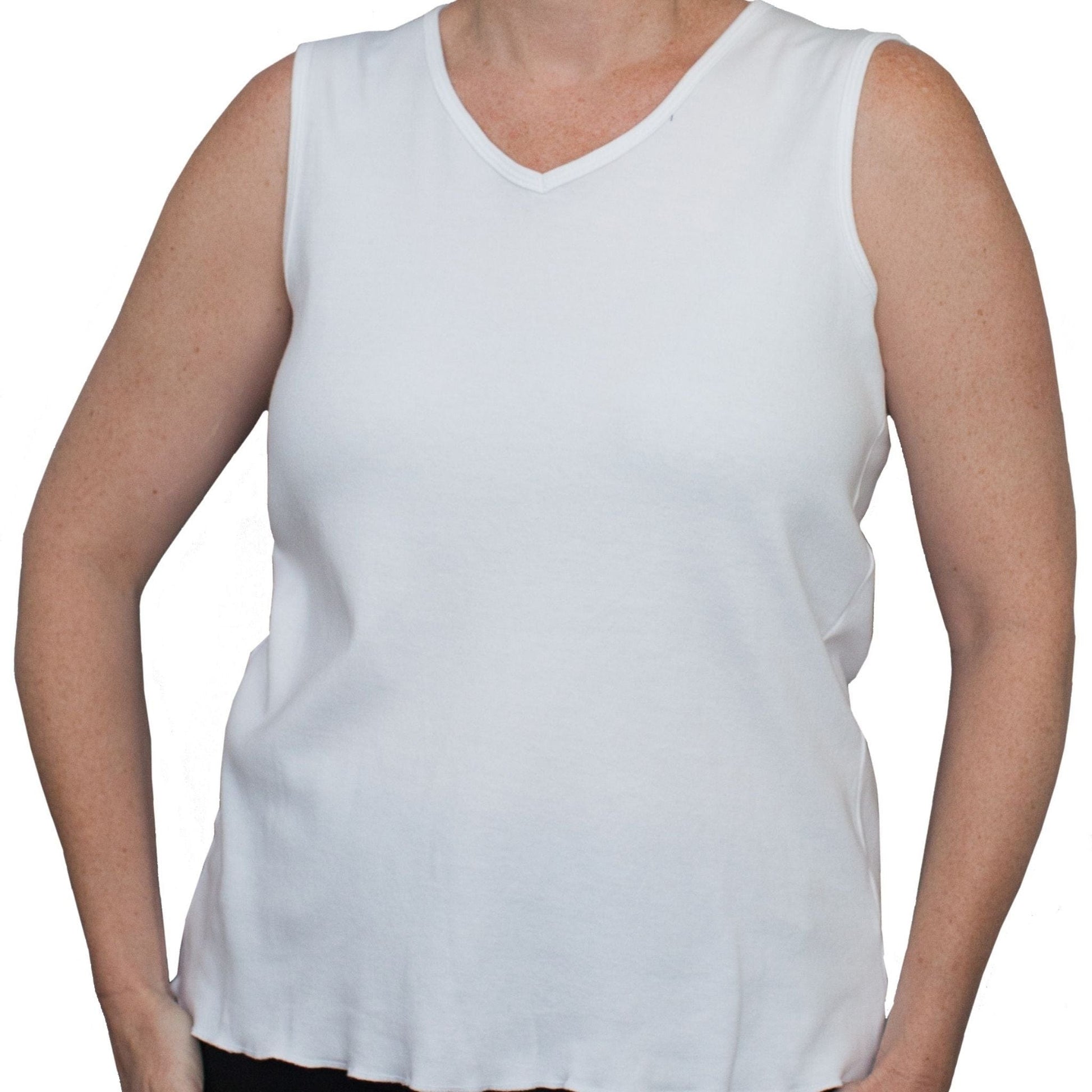 Sam V-Neck Adaptive Singlet - Caring Clothing