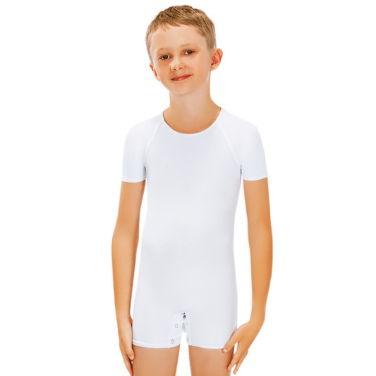 Kids Sensory Short Sleeve Bodysuit (Onesie)  - White - Sale - Caring Clothing