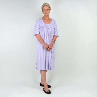 GC Women's Nightie Short Sleeve | Yoke Ruffle - Caring Clothing