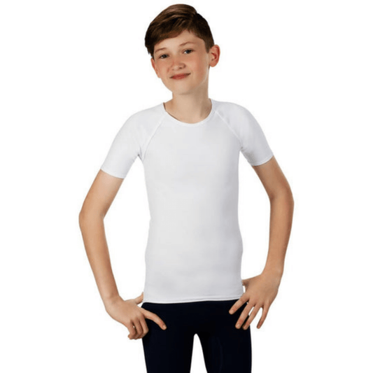 Kids Sensory Short Sleeve Top - White - Sale - Caring Clothing