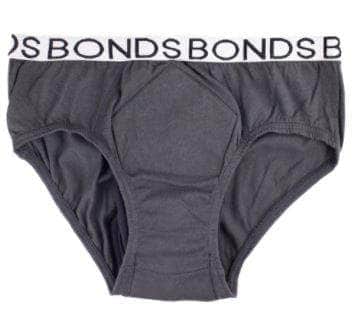 Boy's Bonds Hipster Incontinence Underwear -Grey/ Charcoal- SINGLE - 400ml - Sale - Caring Clothing