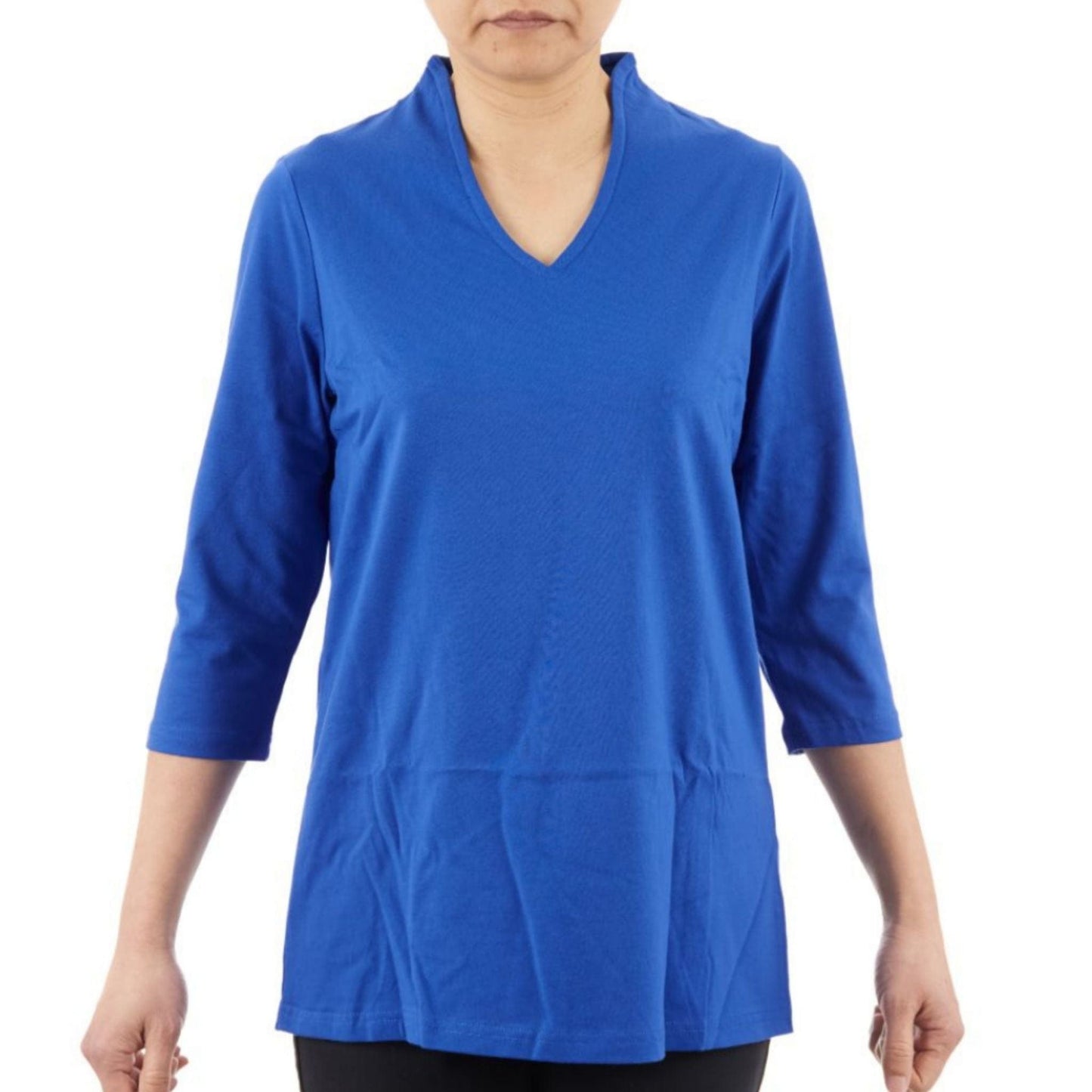 CC Women's Elizabeth 3/4 Sleeve V-Neck Top - Caring Clothing