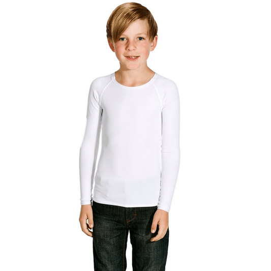 Kids Sensory Long Sleeve Top - White - Sale - Caring Clothing