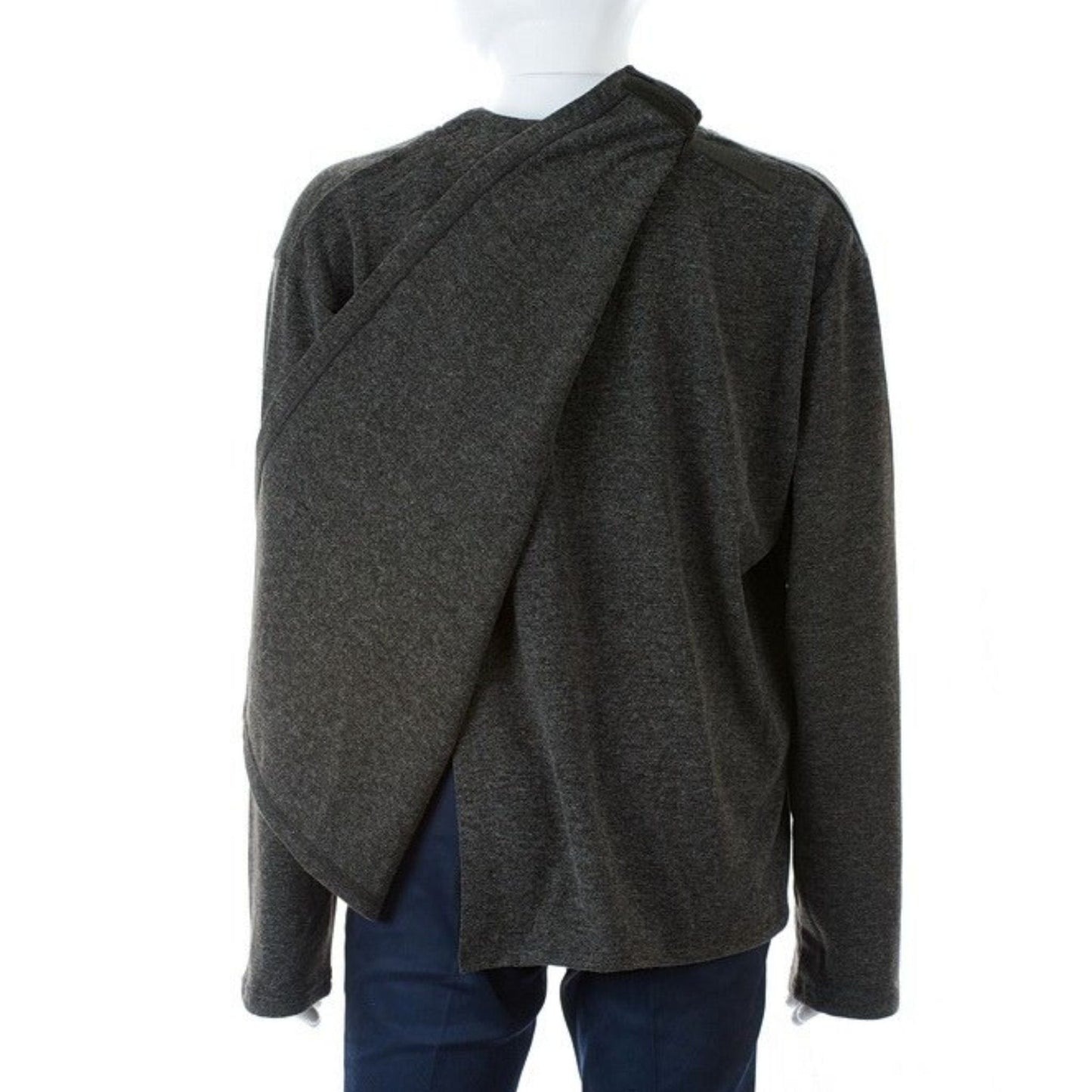 Men's Open Back Cardigan - Charcoal Grey - Sale - Caring Clothing