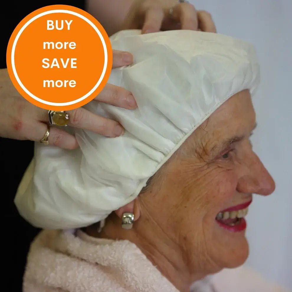 Hair washing online cap elderly